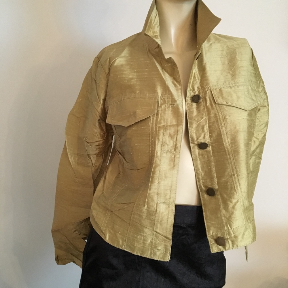 Harlow Petite silk utility jacket